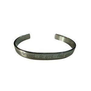 NEW Samantha Faye Silver Cuff Bracelet | "Be Good Do Good Feel Good" Inspiration